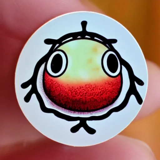 Image similar to cute fly agaric with eyes sticker