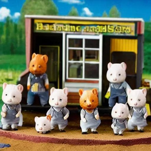 Image similar to a breaking bad themed calico critters set