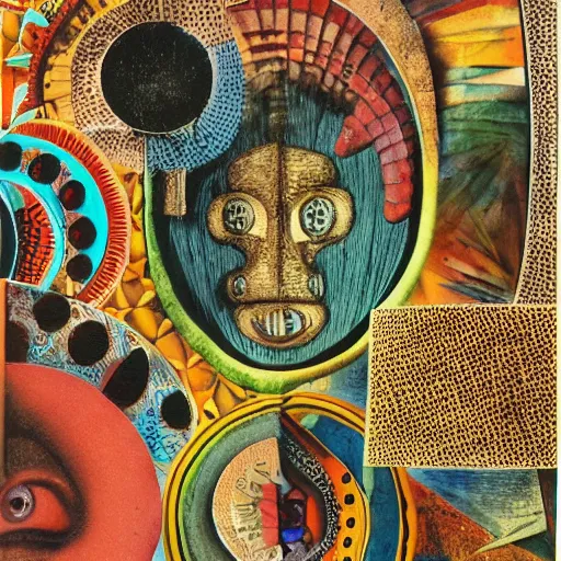 Prompt: an intricated collage depicting ocularcentrism in visual culture by max ernst, collage art, papier colle, highly detailed, 4 k.