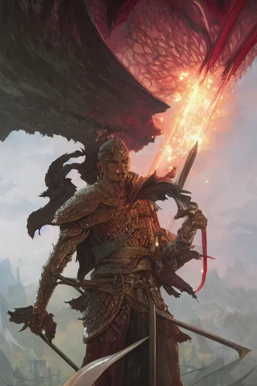Image similar to Berserk Beruseruku with very big sword, D&D, fantasy, portrait, highly detailed, digital painting, artstation, concept art, sharp focus, illustration, art by greg rutkowski and alphonse mucha