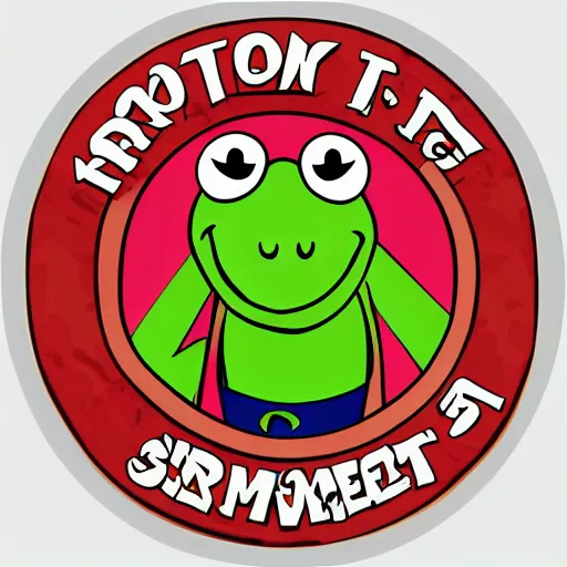 Prompt: A portrait of Kermit the Frog from Sesame Street, sticker, highly detailed, colorful, illustration, smooth and clean vector curves, no jagged lines, vector art, smooth