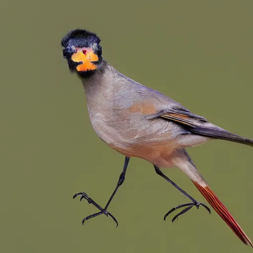 Prompt: a bird that has spider legs