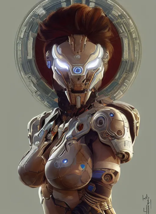Image similar to symmetry!! portrait of cyborg alien in the style of horizon zero dawn, machine face, intricate, elegant, highly detailed, digital painting, artstation, concept art, smooth, sharp focus, illustration, art by artgerm and greg rutkowski and alphonse mucha, 8 k