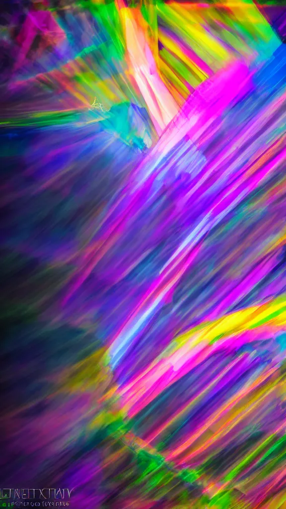 Prompt: speed light painting long exposure abstract prism colorfull speed