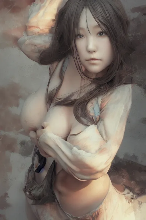 Prompt: a very fat trucker, intricate and soft by miho hirano, ruan jia, yoshitaka amano, wlop, vray render, artstation, deviantart, pinterest, 5 0 0 px models