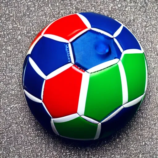 Image similar to a soccer ball with italian flag on it