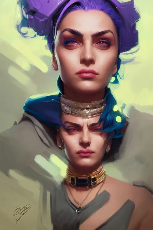 Prompt: epic portrait of jolyne cujoh from jojo bizzare adventure by greg rutkowski, highly detailed portrait, scifi, digital painting, artstation, concept art, smooth, sharp foccus ilustration, artstation hq