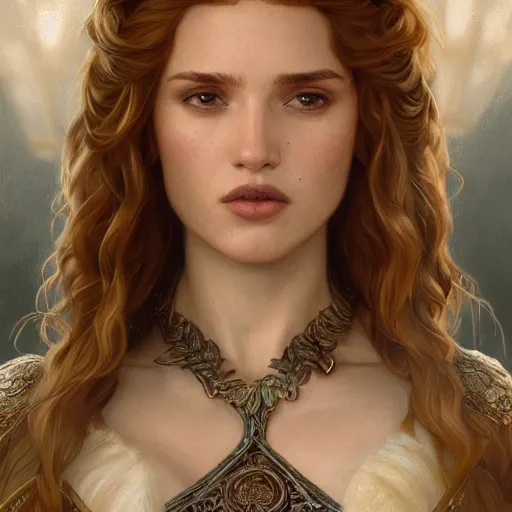 Prompt: ultra realistic illustration, bella thorne in game of thrones, intricate, elegant, highly detailed, digital painting, artstation, concept art, smooth, sharp focus, illustration, art by artgerm and greg rutkowski and alphonse mucha