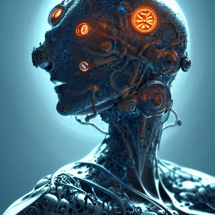 Image similar to organic cyborg, diffuse lighting, fantasy, intricate, highly detailed, lifelike, photorealistic, digital painting, artstation, illustration, concept art, smooth, sharp focus