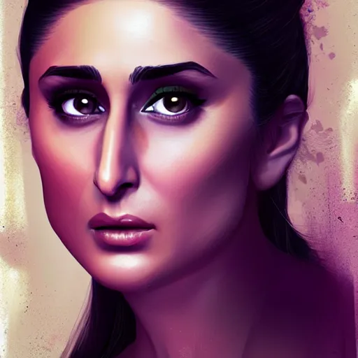 Image similar to kareena kapoor, by etienne hebinger, cgsociety, fantasy art, 2 d game art