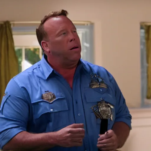 Image similar to Screen capture of Alex Jones in Blue Mountain State