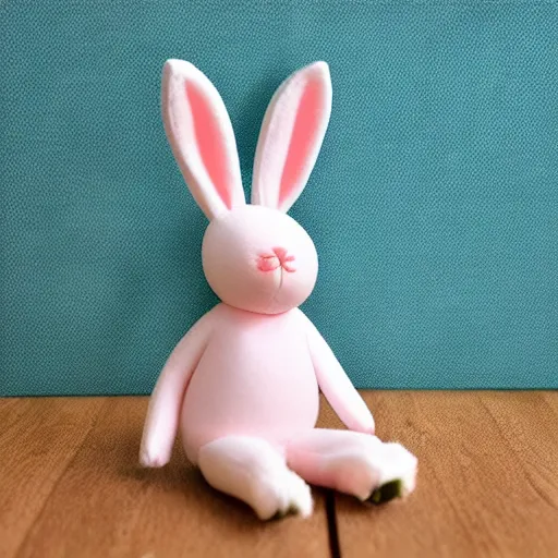 Prompt: a toy that look like a cute bunny