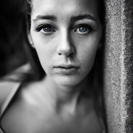 Image similar to beautiful portrait photography of a detailing beautiful 30-years-old woman by Connor Hibbs award winning, taken with Sony alpha 9, sigma art lens, medium-shot