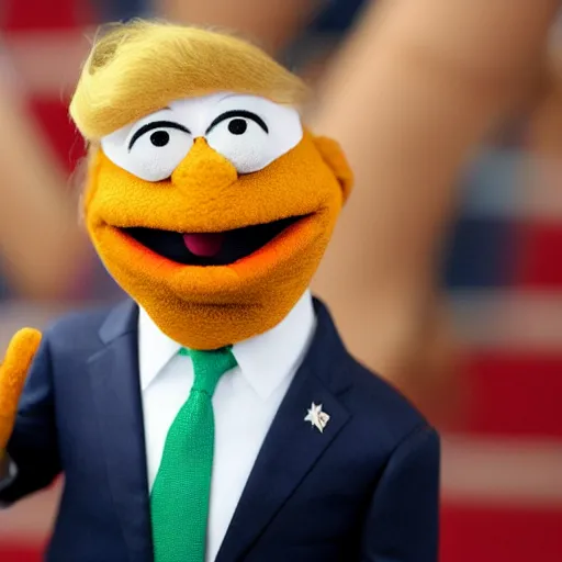 Image similar to donald trump as a muppet