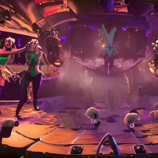 Image similar to a Lady Gaga concert in Sea of Thieves (2018), Unreal Engine