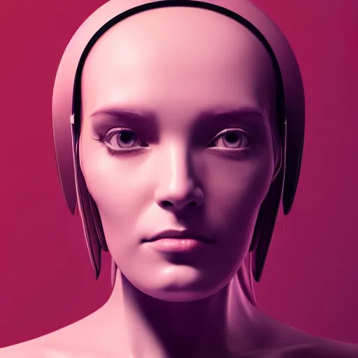 Image similar to a portrait of a female android by beeple