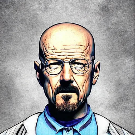 Prompt: tarot card with picture of walter white as heisenberg, photorealistic,