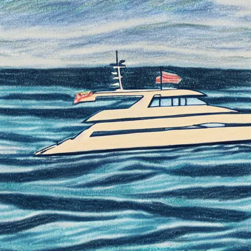 Image similar to drawing of a yacht by bill waterson