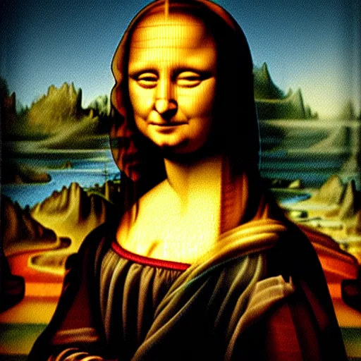 Prompt: donald trump as mona lisa