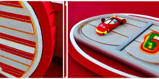 Image similar to Lightning Mcqueen-themed red table