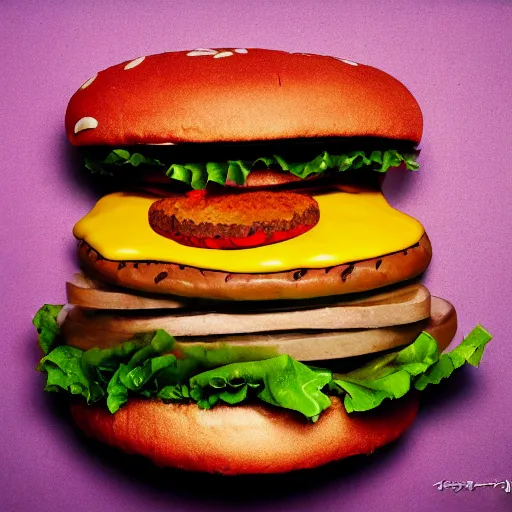 a hamburger made out of musical notes. Surrealist art | Stable ...