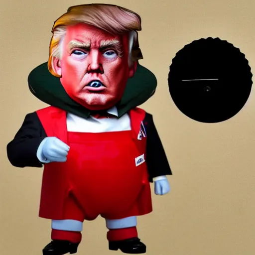 Image similar to marcus garvey cosplay donald trump vinyl action figure, plastic, toy, butcher billy style