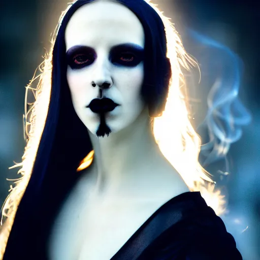 Prompt: photographic portrait of a stunningly beautiful goth cyberpunk renaissance female ghost in soft dreamy light at sunset, smoke fog dust, god rays contemporary fashion shoot, by edward robert hughes, annie leibovitz and steve mccurry, david lazar, jimmy nelsson, breathtaking, 8 k resolution, extremely detailed, beautiful, establishing shot, artistic, hyperrealistic, beautiful face, octane render