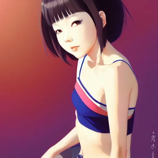 Image similar to a beautiful young japanese hitomi tanaka alluring instagram model in mayan crop top, by ilya kuvshinov and artgerm, aesthetic, gorgeous, alluring, attractive, gapmoe yandere grimdark, trending on pixiv fanbox, painted by greg rutkowski makoto shinkai takashi takeuchi studio ghibli, akihiko yoshida