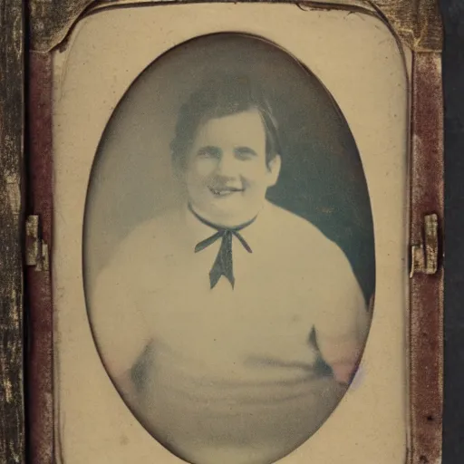 Image similar to demonic whale smiling, portrait, picture, tintype.