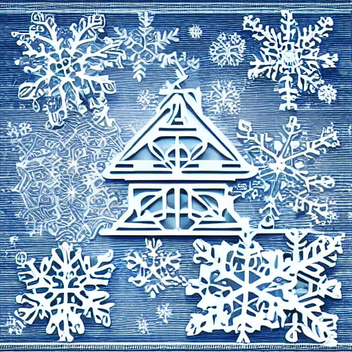 Image similar to winter - themed vector art panel for cnc plasma, laser, stencil, unique winter design