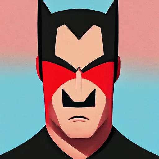 Image similar to face icon stylized minimalist batman : the animated series, loftis, cory behance hd by jesper ejsing, by rhads, makoto shinkai and lois van baarle, ilya kuvshinov, rossdraws global illumination