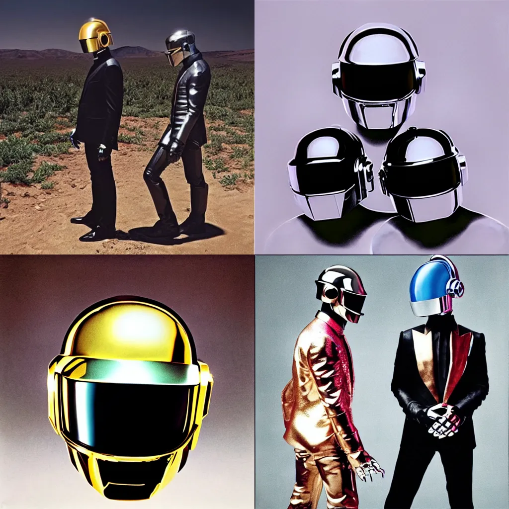 Prompt: Daft Punk in the Yeezus album cover