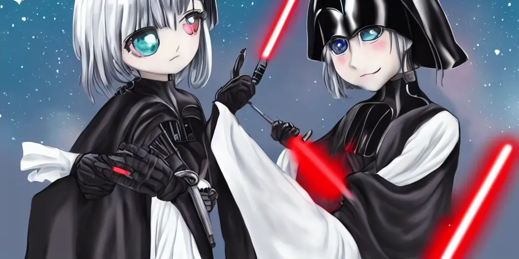 Image similar to darth vader anime girl