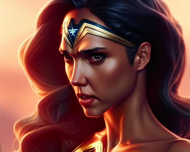 Image similar to jessica alba as wonder woman, elegant, highly detailed, sharp focus, art by Artgerm and Greg Rutkowski and WLOP