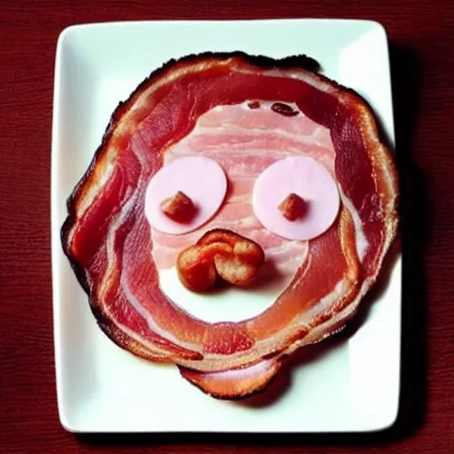 Image similar to bacon in the shape of kevin bacon