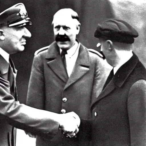 Image similar to trump shaking hands with hitler