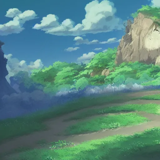 Image similar to landscape of the eternal rest, in the style of studio ghibli, award - winning, 4 k