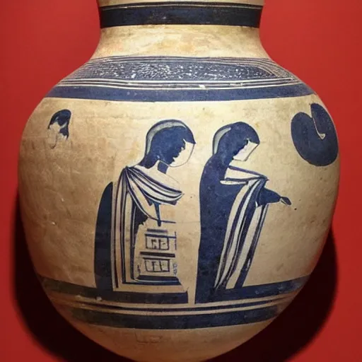 Image similar to an ancient greek vase,