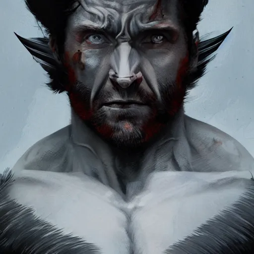 Image similar to wolverine in costumem starring into the camera, fixed eyes, cinematic, surreal, dramatic lighting, face, detailed, intricate, elegant, highly detailed, digital painting, artstation, chalk, concept art, smooth, sharp focus, illustration, art by sam spratt,