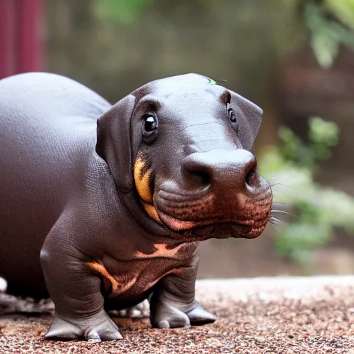 Image similar to photo of a hippopotamus dachshund hybrid