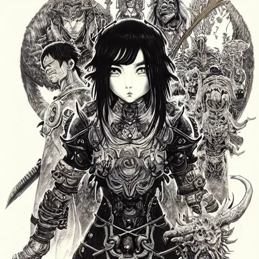 Image similar to prompt: World of Warcraft character portrait drawn Vania Zouravliov and Katsuhiro Otomo and Takato Yamamoto, inspired by Akira 1988 anime, magical and alchemical weapons, soft light, intricate detail, photorealistic style, intricate detailed oil painting, detailed illustration, oil painting, painterly feeling, intricate ink painting detail, sharp high detail, manga and anime 2000