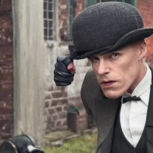 Image similar to Sonic the Hedgehog in the Peaky Blinders