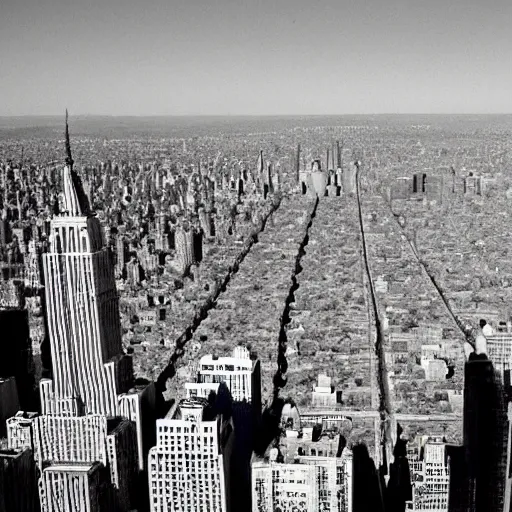 Image similar to new york city sinking into the desert