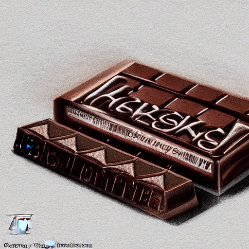 Image similar to beautiful detailed picture of a hershey bar in the shape of a husky, intricate, elegant, highly detailed, my rendition, digital painting, artstation, concept art, smooth, sharp focus, illustration, art by artgerm and greg rutkowski and alphonse mucha