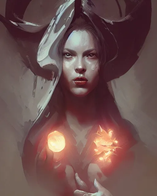Image similar to hyper realistic photo of seductive sorceress, full body, cinematic, artstation, cgsociety, greg rutkowski, james gurney, mignola, craig mullins, brom