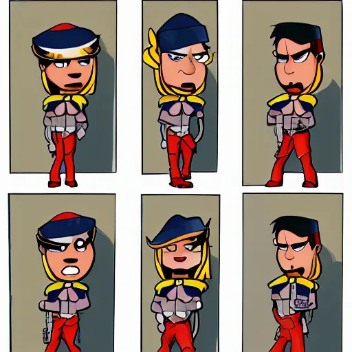 Image similar to Character design police man