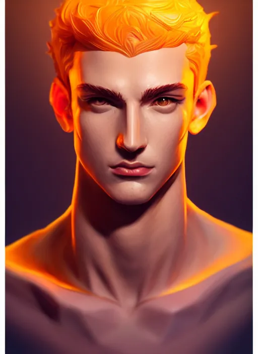 Image similar to the god hermes, male, portrait, sharp focus, digital art, concept art, dynamic lighting, subsurface scattering, photoreal, trending on artstation, by emylie boivin and rossdraws