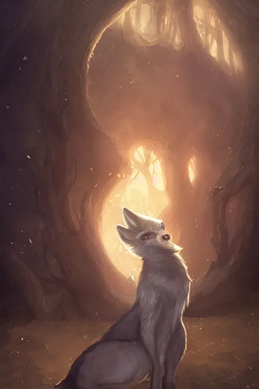 Image similar to an anthropomorphic medieval fox with a fluffy tail, backlighting, trending on artstation, digital art, furry art, trending on furaffinity, fantasy art, by kawacy