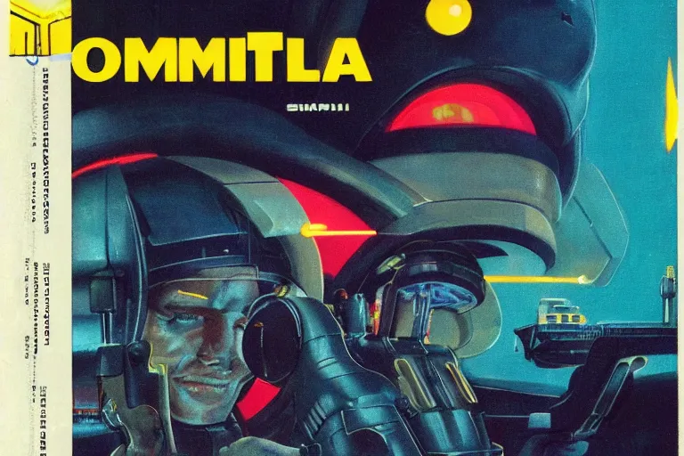 Image similar to 1979 OMNI Magazine Cover of a dental technician. in cyberpunk style by Vincent Di Fate