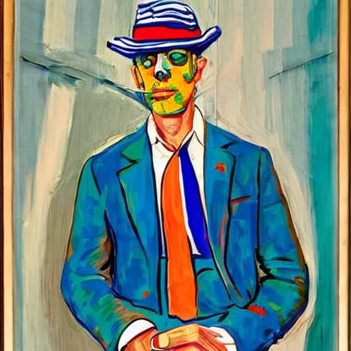 Prompt: lapo elkann painted by picasso